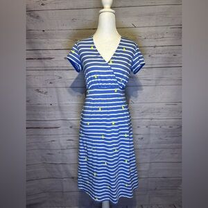 Joules Blue & White Striped Dress Size US 2